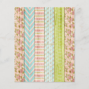 Shabby Rose Pastel Rustic Wood Scrapbook Paper