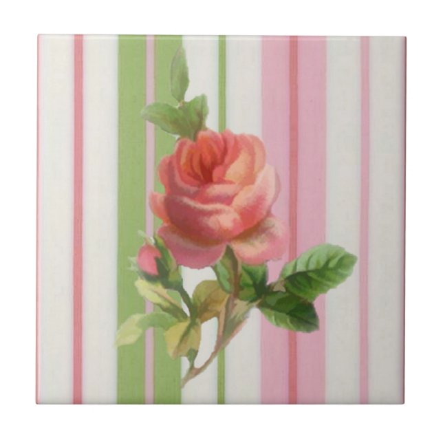 Shabby Rose Tile (Front)