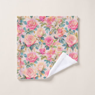Shabby Rose Washcloth Wash Cloth