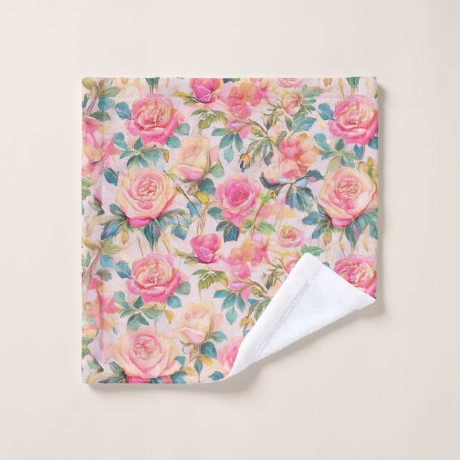 Shabby Rose Washcloth Wash Cloth (Wash Cloth)