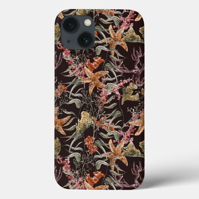 Shabby Sea Life Pattern Case-Mate iPhone Case (Back)