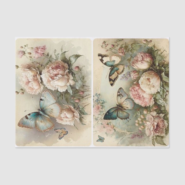 Shabby Spring  Tissue Paper (Front)