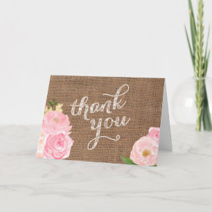 shabby-style rustic chic bridal shower thank you