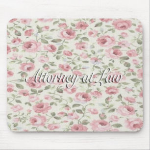 Shabby Sweet Petite Roses Attorney at Law Mouse Mat