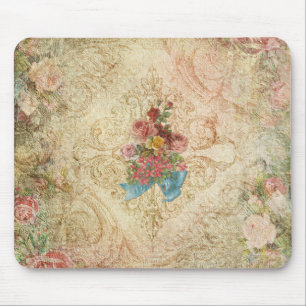 Shabby Vintage Floral Mousepad