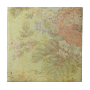 Shabby Vintage Floral Tile