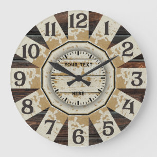 Shabby Vintage Personalised Large Clock