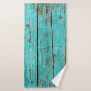 Shabby Wood Backgroundwood, beach, background, blu Bath Towel