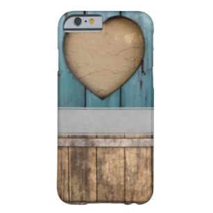 ShabbyChic Blue, Pink Hearts accessories, add name Barely There iPhone 6 Case