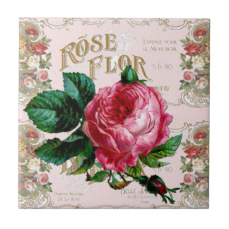 SHABBYCHIC English Rose vintage pink Tile