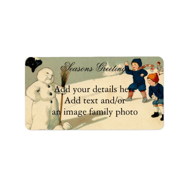 SHABBYCHIC vintage xmas decorations Label (Front)