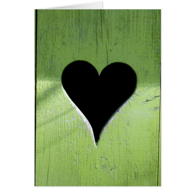 SHABBYCHIC wooden heart green black (Front)