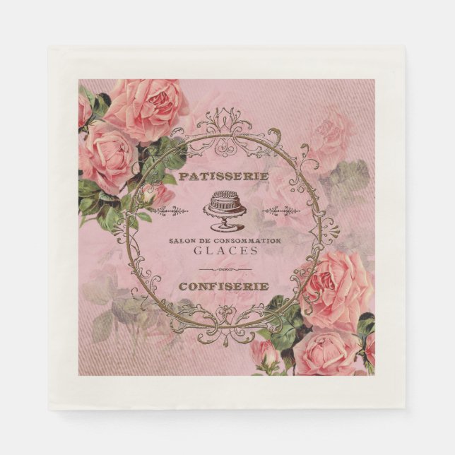 ShabbyVintageRoses2 - Paper Napkins (Front)