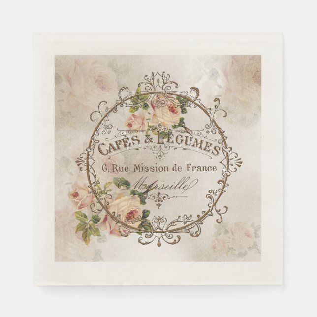 ShabbyVintageRoses4 - Paper Napkins (Front)