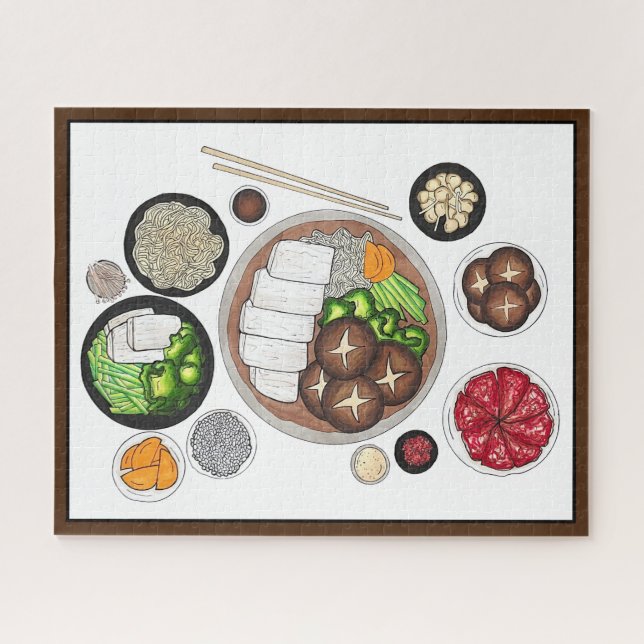 Shabu-Shabu Japan Japanese Food Cuisine Hotpot Jigsaw Puzzle (Horizontal)