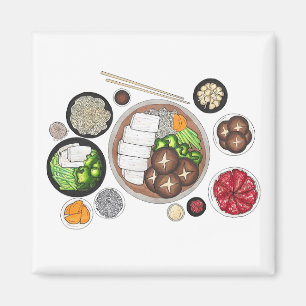 Shabu-Shabu Japan Japanese Food Cuisine Hotpot Magnet