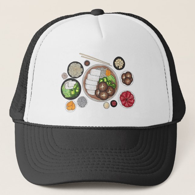 Shabu-Shabu Japan Japanese Food Cuisine Hotpot Trucker Hat (Front)