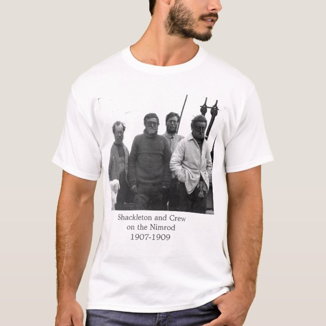 Shackleton and Crew in Antarctic Nimrod picture T-Shirt (Front)