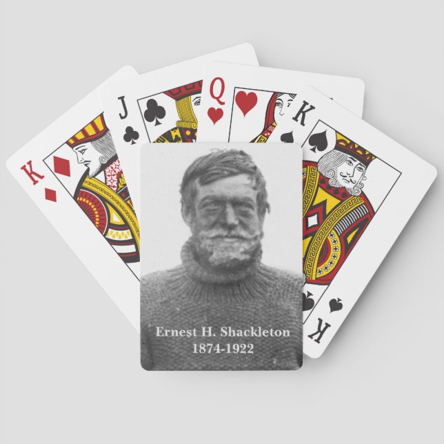 Shackleton in Antarctic Nimrod picture Playing Cards (Back)