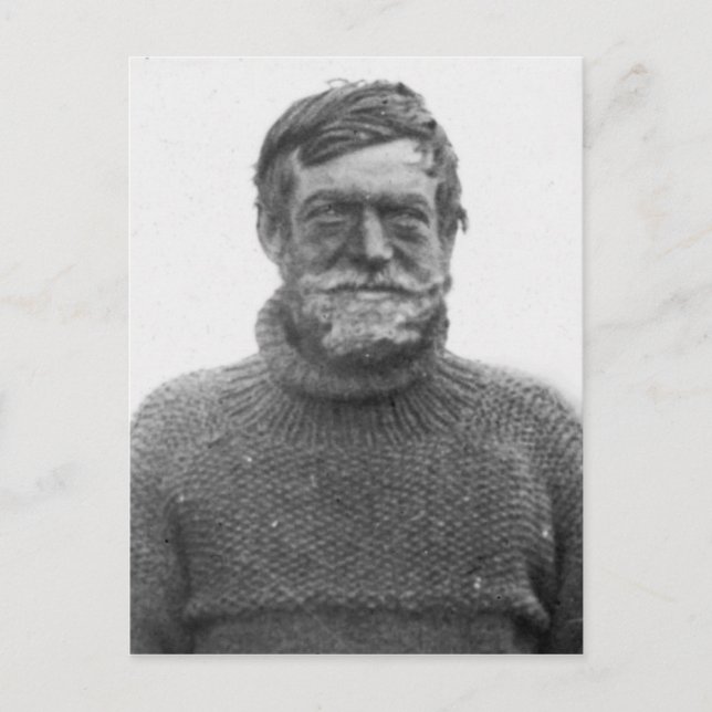 Shackletonin Antarctic Nimrod picture and quote Postcard (Front)