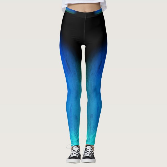 shade of dirty blue leggings (Front)