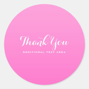 Shade of Pink Simple Minimalism Modern Custom Classic Round Sticker