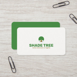 Shade Tree Logo Design Editable Colour Business Card
