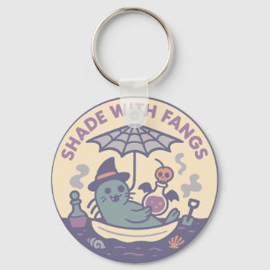 Shade With Fangs Spooky Seal Key Ring