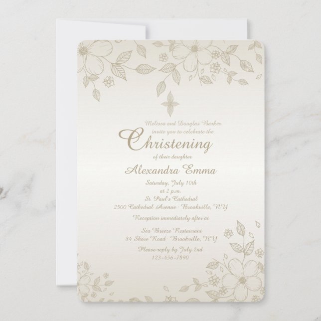 Shaded Floral Invitation (Front)