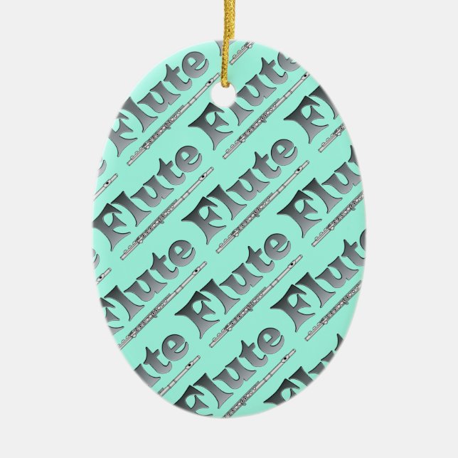Shaded Flute Ceramic Tree Decoration (Front)