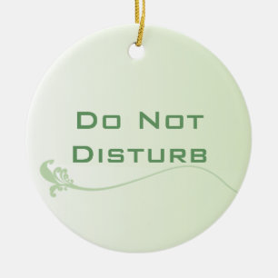 Shaded Green Do Not Disturb Door Hanger Ceramic Tree Decoration