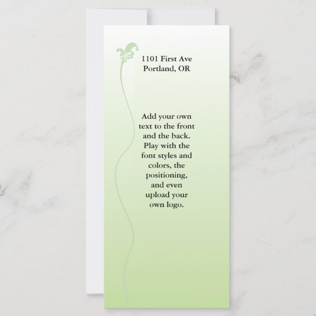 Shaded Green with Fleur de lis line (Front)