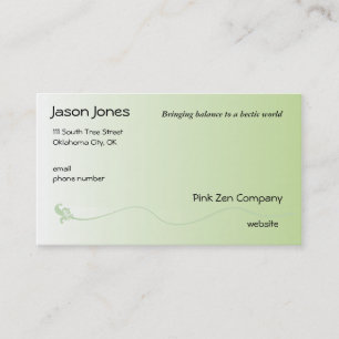 Shaded Green with Fleur de lis line Business Card