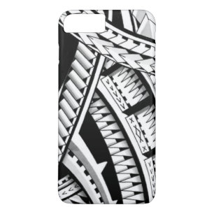 Shaded Samoan inspired tattoo iPhone 8 Plus/7 Plus Case