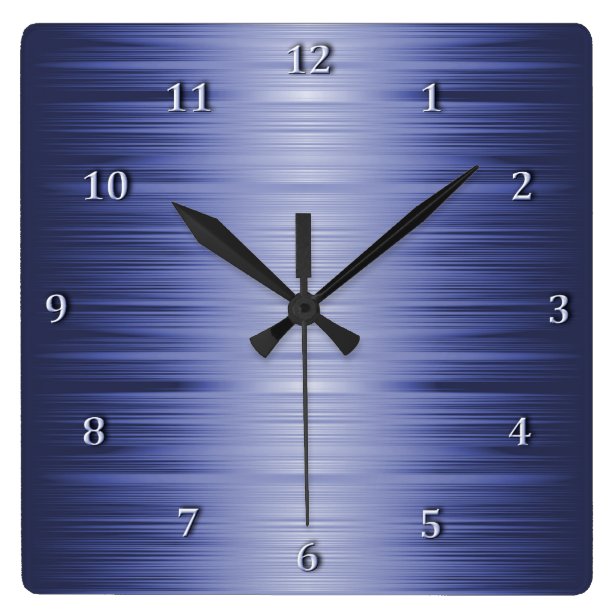 Navy Blue Wall Clocks Zazzle UK