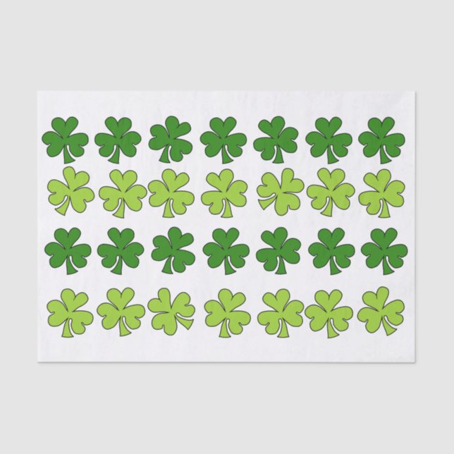 Shaded Shamrocks Tissue Paper (Front)