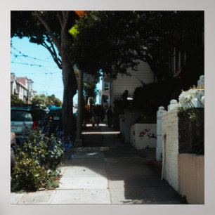 Shaded Sidewalk Poster