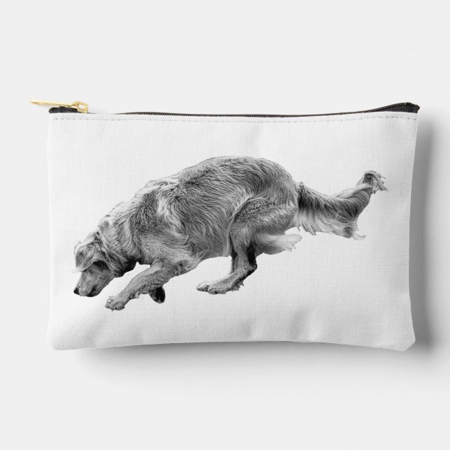 Shaded Silhouette Pouch: Golden Accessory Pouch (Front)
