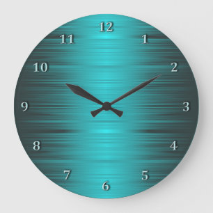 Shaded Turquoise Aqua Wall Clock