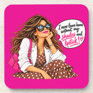 Shades and Lipstick Travel Inspired Coasters
