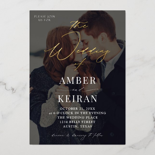 Shades- Dark Photo Wedding  (Front)