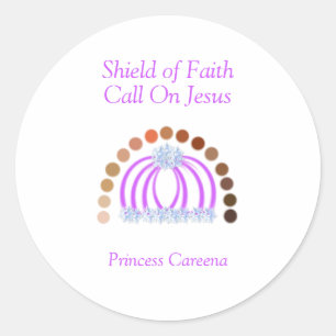 Shades Of A Princess Girl Full Armour of God  Classic Round Sticker