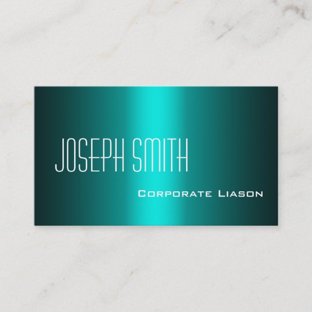 Shades of Aqua Professional Business Cards (Front)