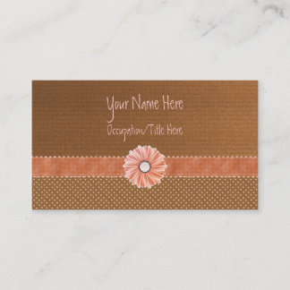 Shades of Autumn Business Cards - cream dots