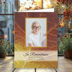 Shades of Autumn Funeral Service Folded Programme