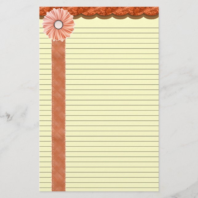 Shades of Autumn Stationery w/optional lines (Front)