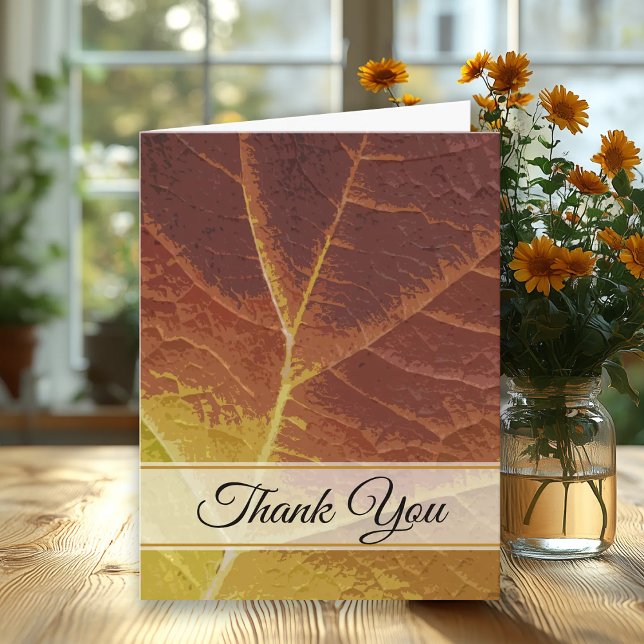 Shades of Autumn Sympathy Thank You Card (Creator Uploaded)