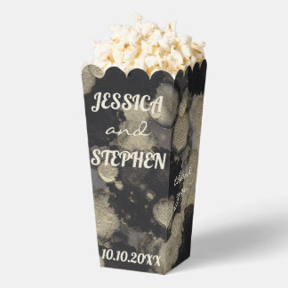 Shades of Black and Gold Lining Favour Boxes