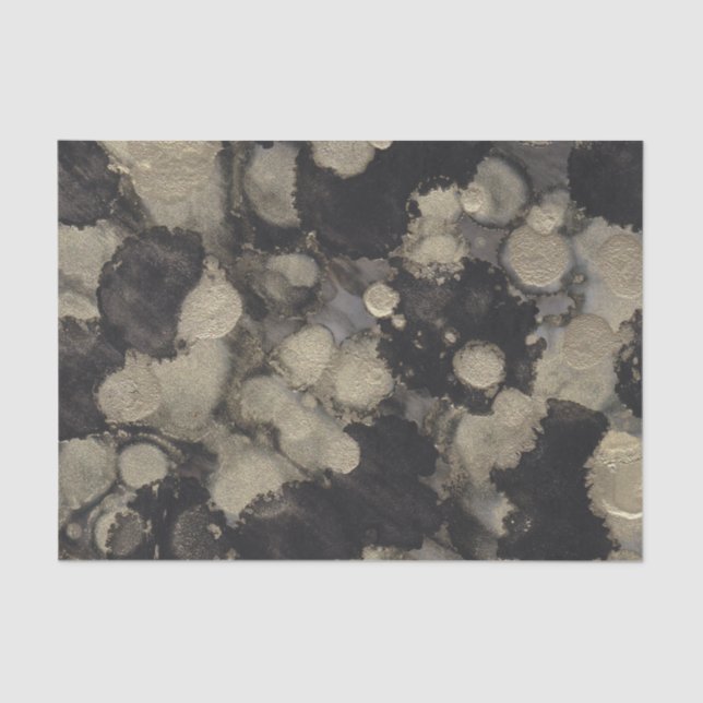 Shades of Black and Gold Tissue Paper (Front)