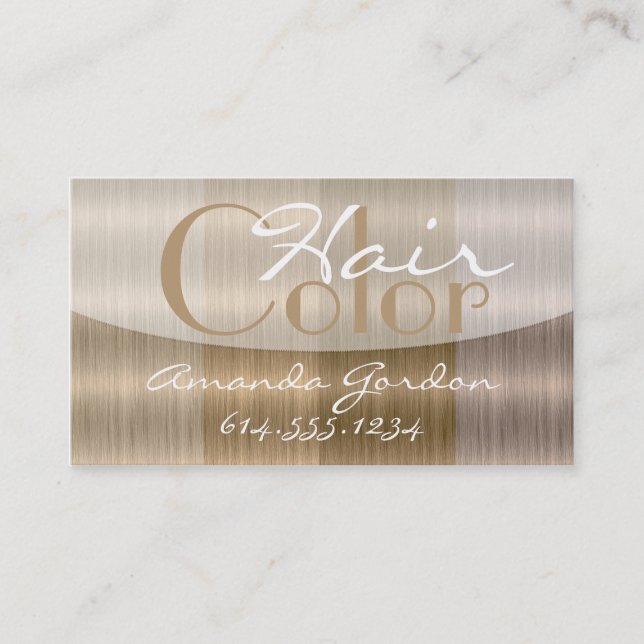 Shades of Blonde 2 Hair Colour Style Business Business Card (Front)